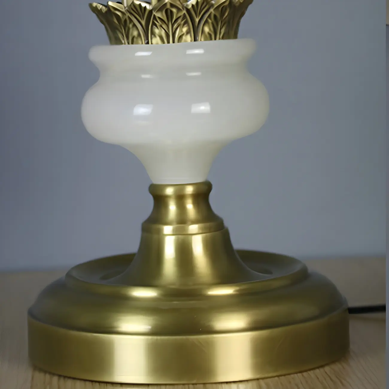 Classic Gold Geometric Table Lamp Plug In Electric for Bedroom Image - 8 | homeyfad