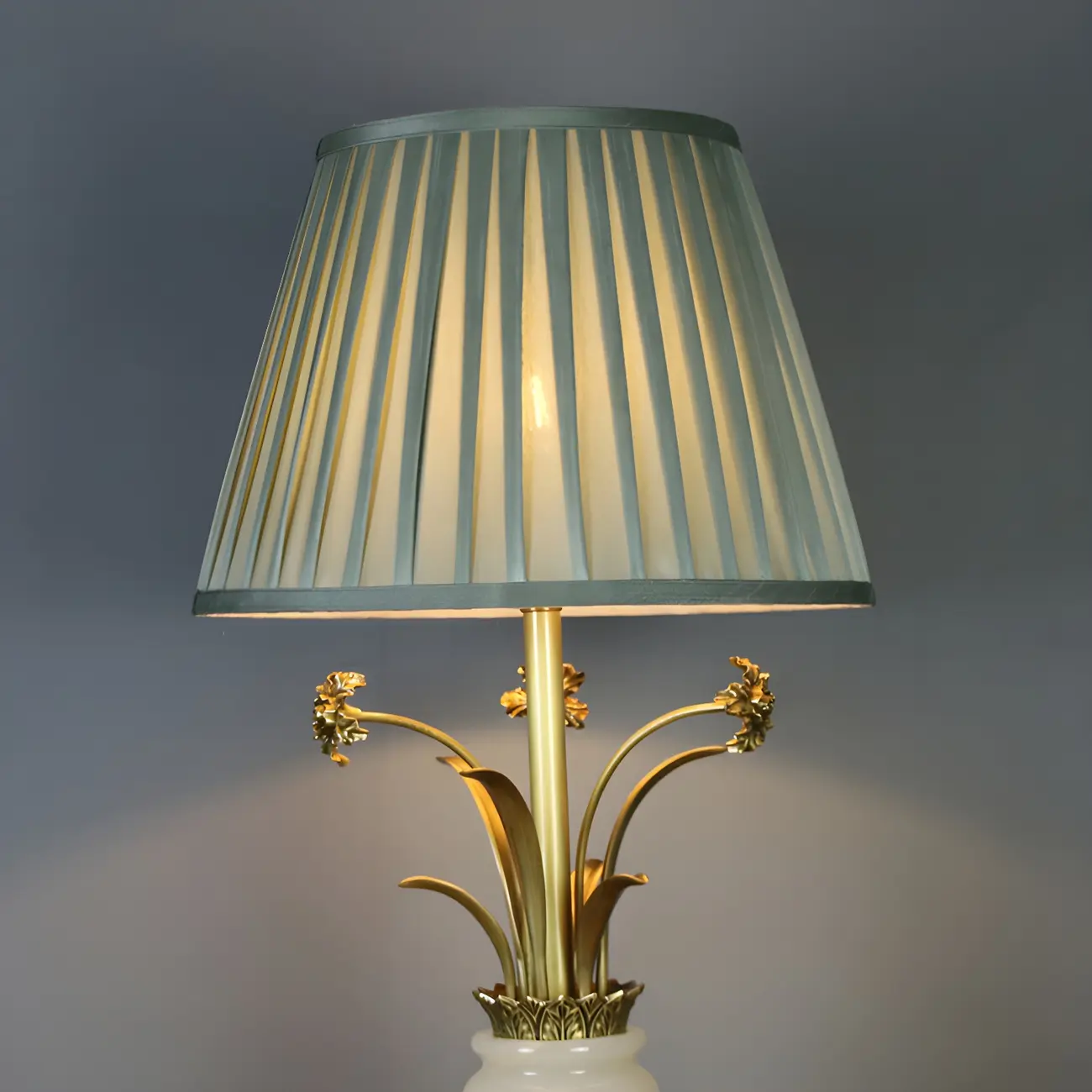 Classic Gold Geometric Table Lamp Plug In Electric for Bedroom Image - 10 | homeyfad