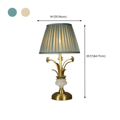 Classic Gold Geometric Table Lamp Plug In Electric for Bedroom #size