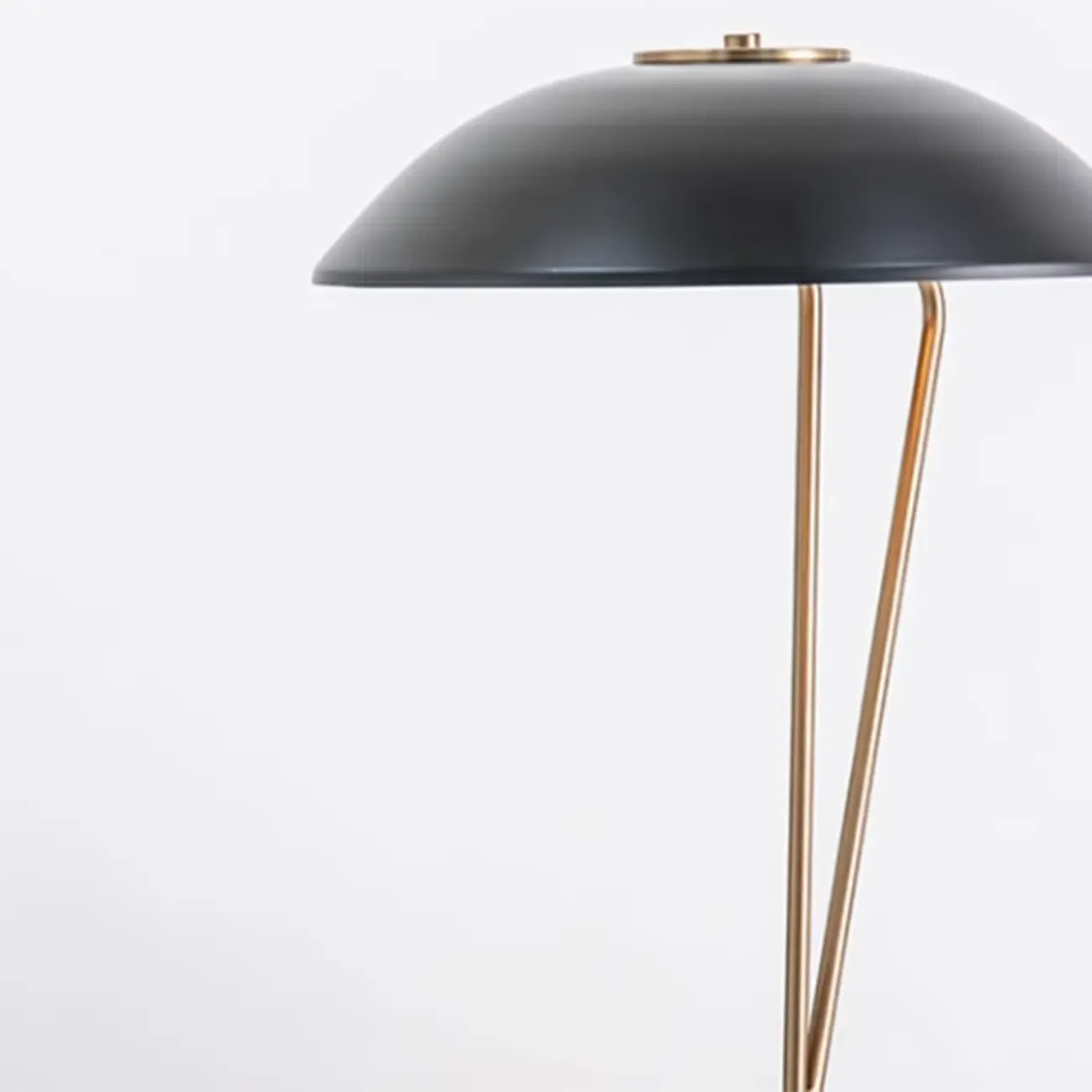 Minimalistic Black Iron Dome Table Lamp for Bedroom Image - 6