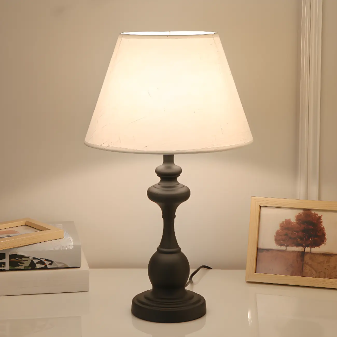 Classic Metal Table Lamp Plug In Electric for Bedroom Image - 1 | homeyfad