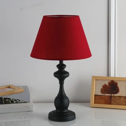 Classic Metal Table Lamp Plug In Electric for Bedroom Image - 8