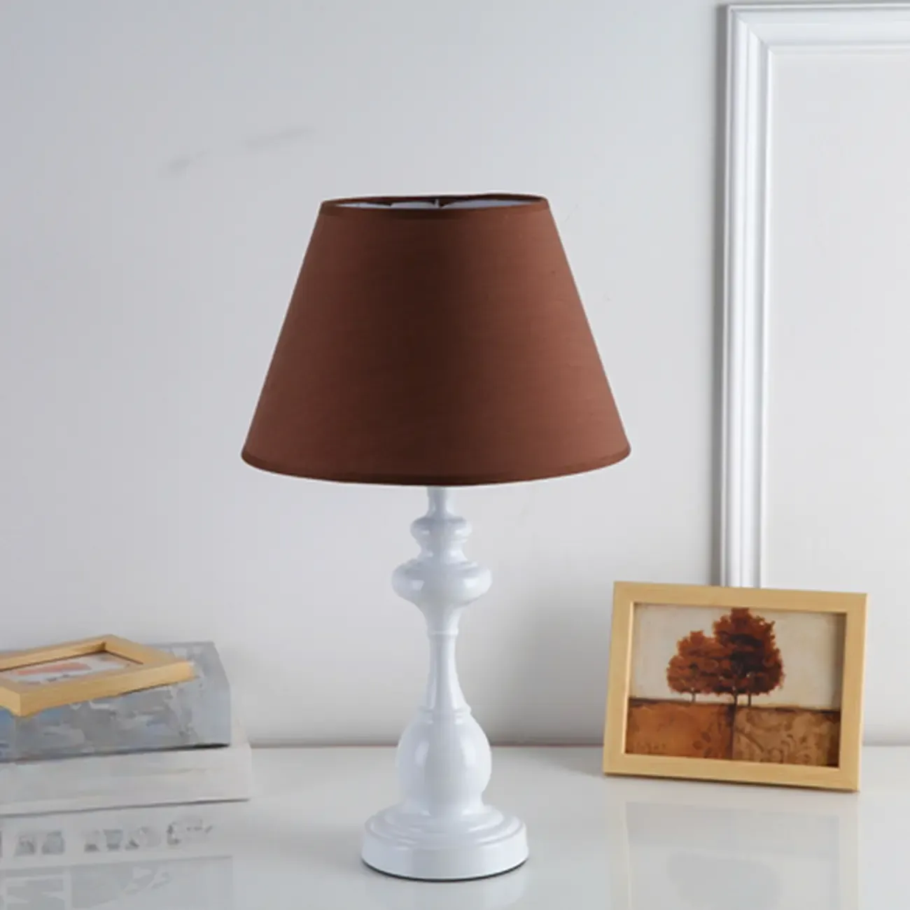 Classic Metal Table Lamp Plug In Electric for Bedroom Image - 15