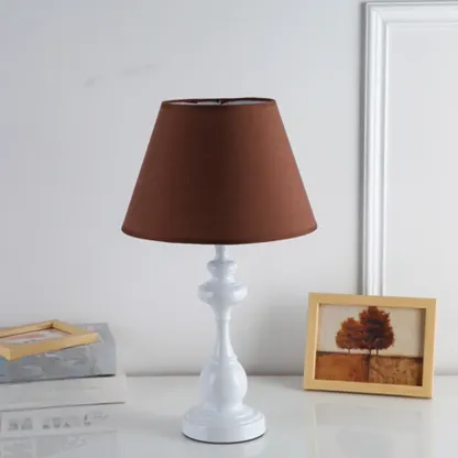 Classic Metal Table Lamp Plug In Electric for Bedroom Image - 15
