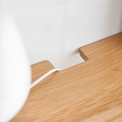 Classic Wooden Wall-mounted TV Stand for Living Room Image - 12