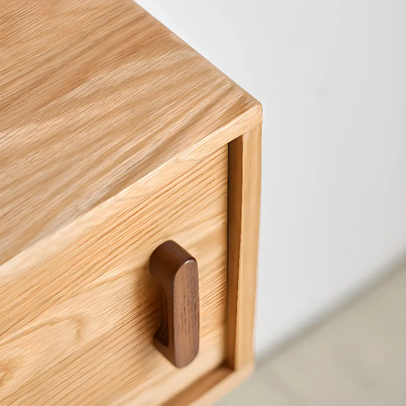 Classic Wooden Wall-mounted TV Stand for Living Room Image - 13