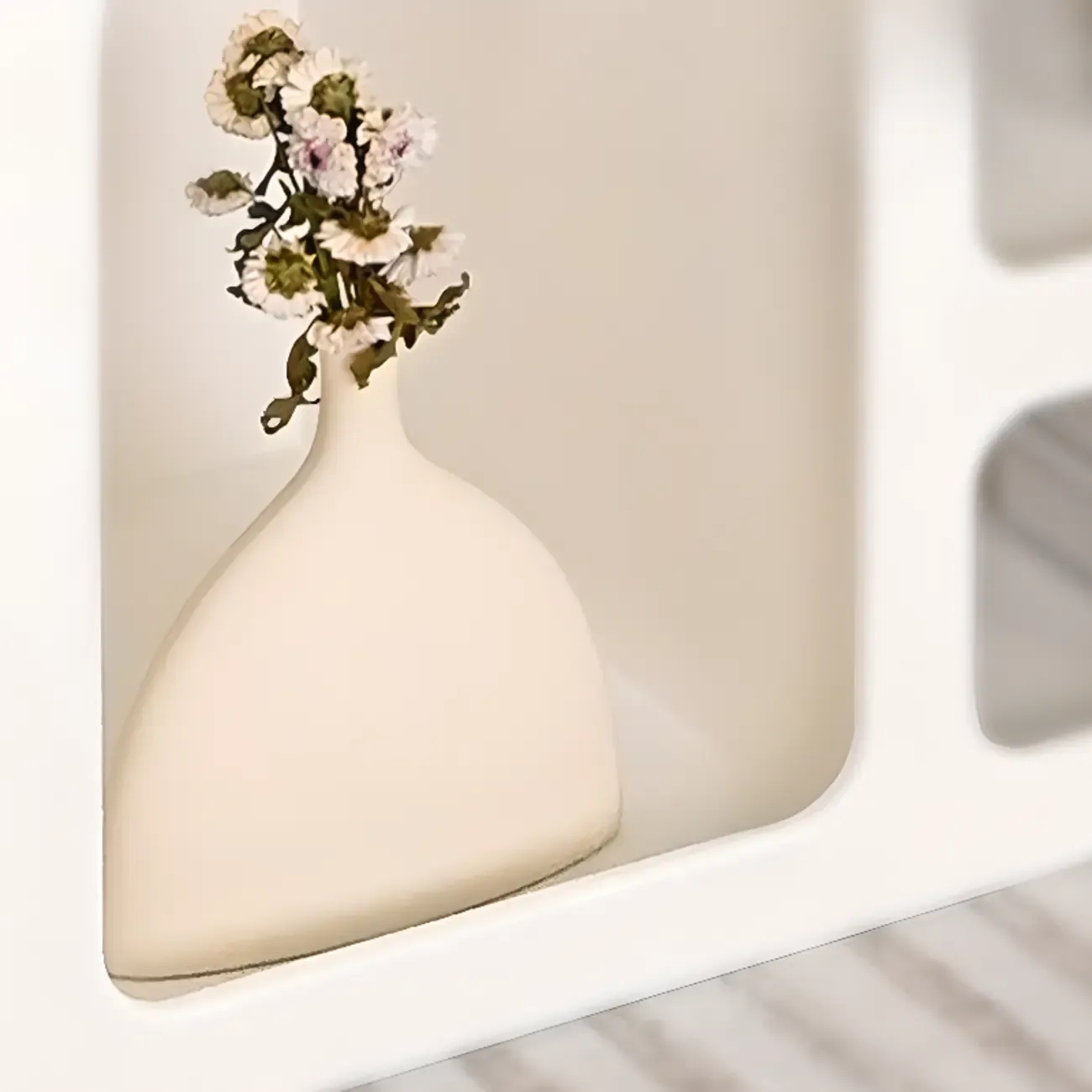 Modern White Wooden TV Stand with Visible Storage Image - 6