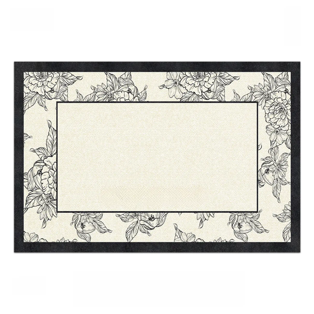 Elegant Floral Polyester Anti-slip Rug for Living Room Image - 2 | homeyfad