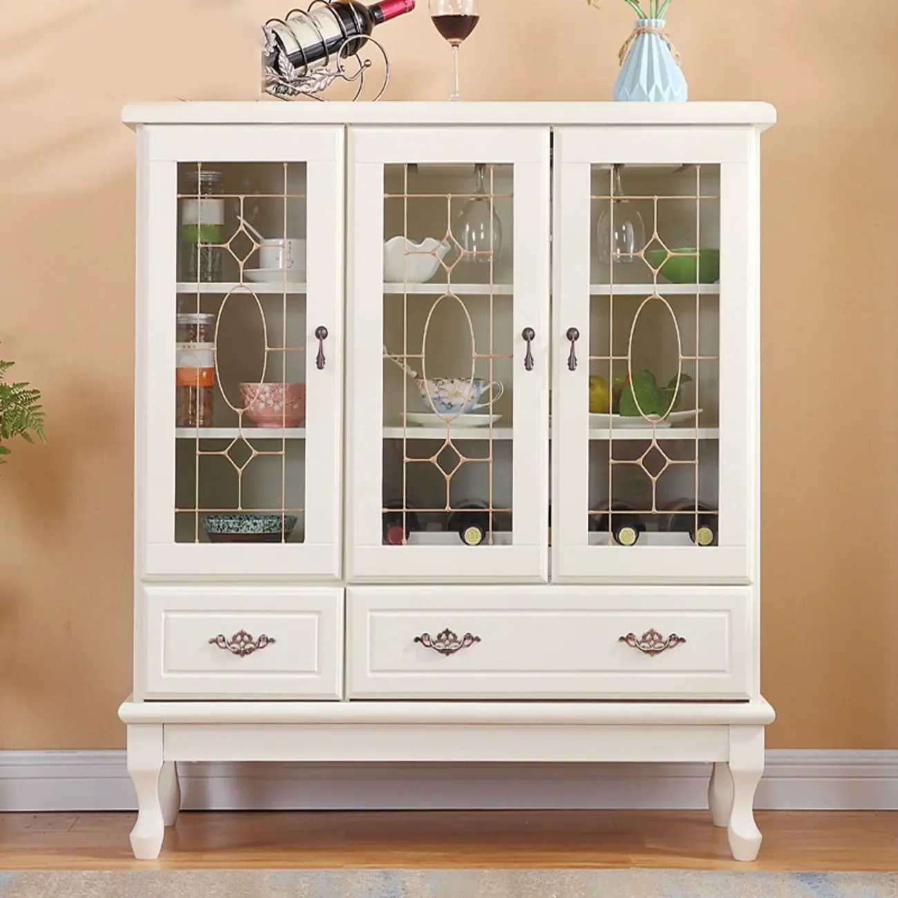 Minimalist Wooden Display Cabinet with Glass Doors for Home Image - 15 | homeyfad