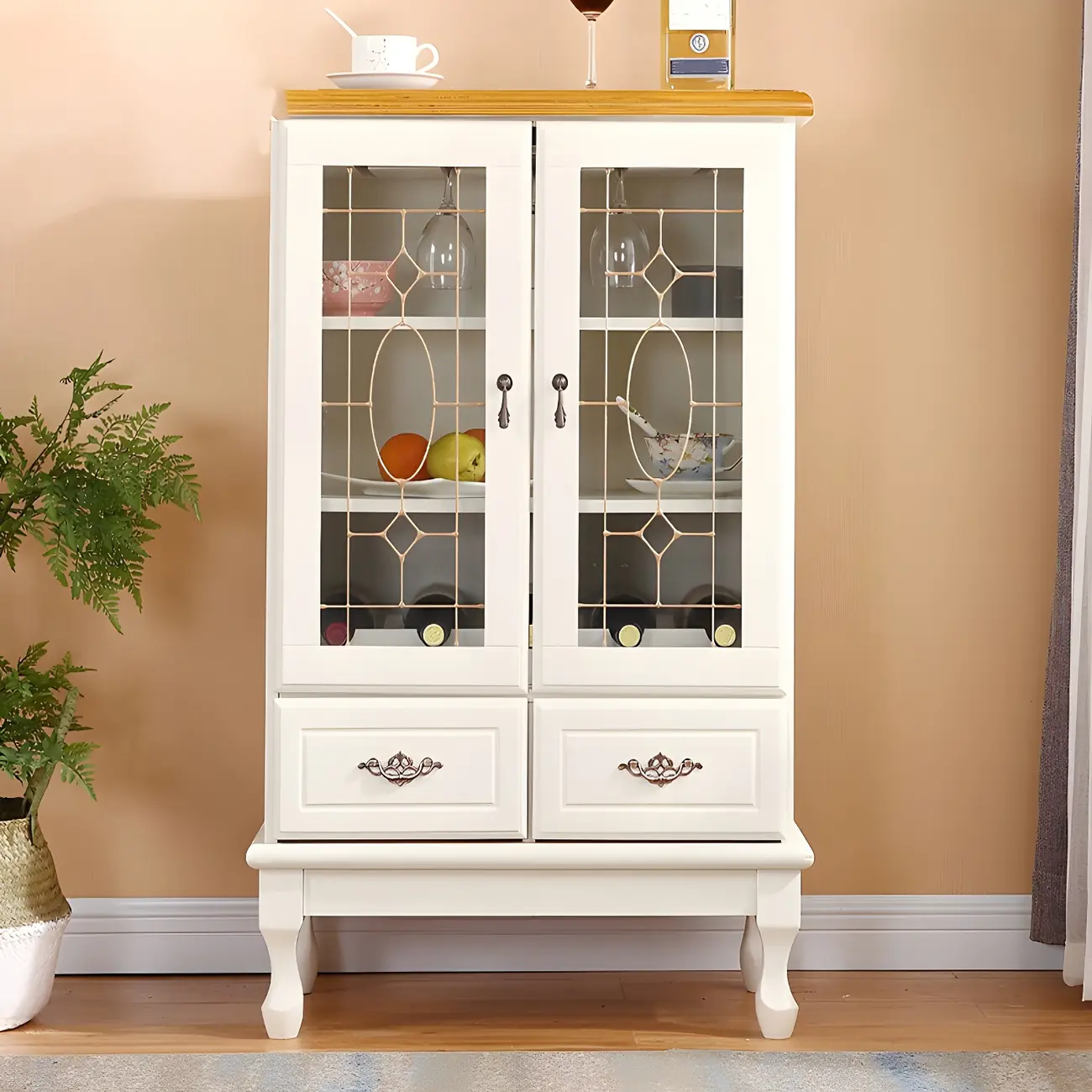 Minimalist Wooden Display Cabinet with Glass Doors for Home Image - 28 | homeyfad