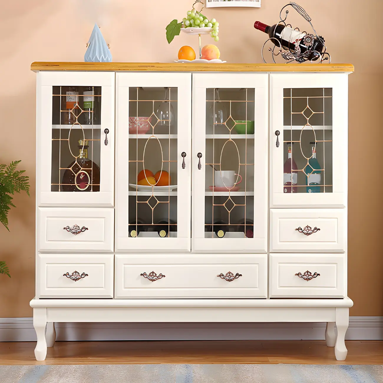 Minimalist Wooden Display Cabinet with Glass Doors for Home Image - 30 | homeyfad