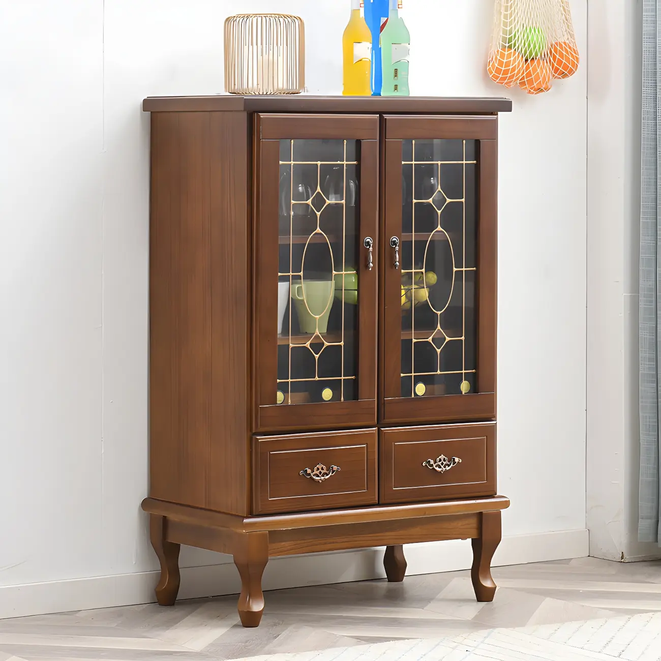 Minimalist Wooden Display Cabinet with Glass Doors for Home Image - 35 | homeyfad