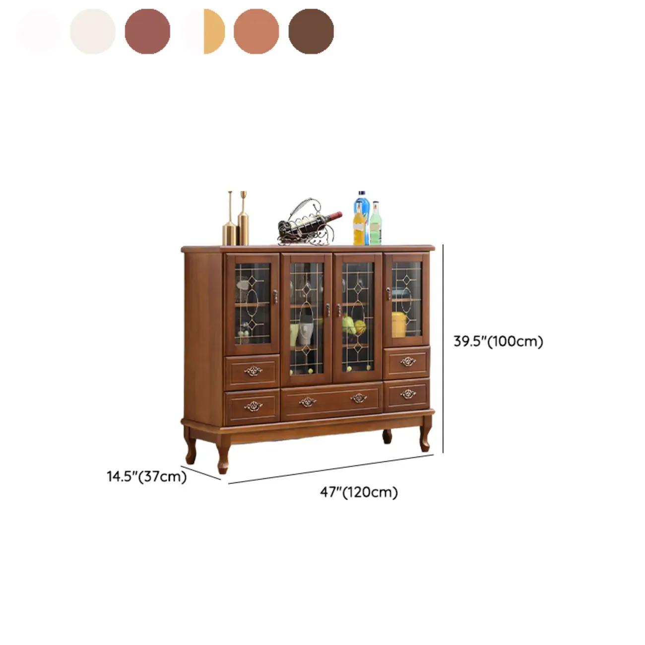 Minimalist Wooden Display Cabinet with Glass Doors for Home Image - 42