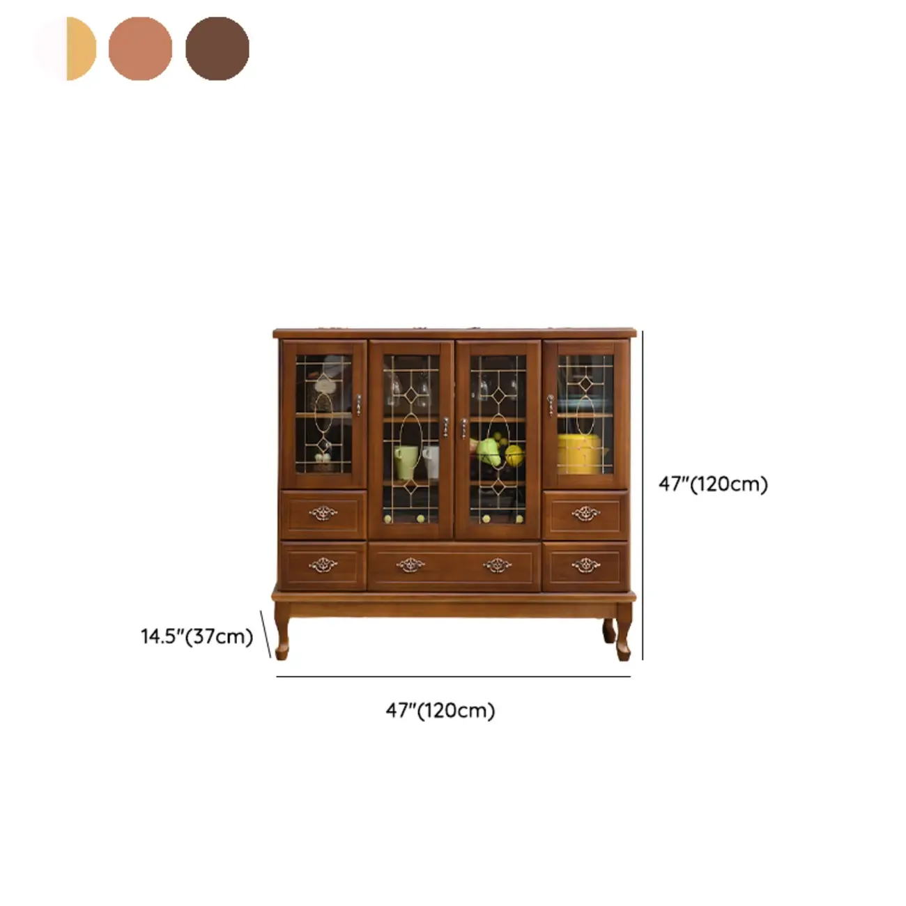 Minimalist Wooden Display Cabinet with Glass Doors for Home Image - 45