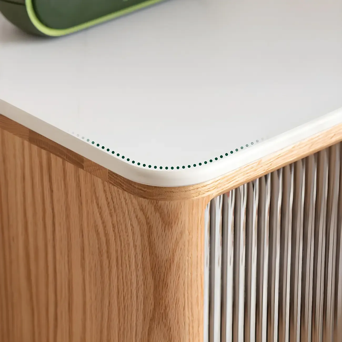 Scandinavian Wooden Glass Display Cabinet for Home Decor Image - 9