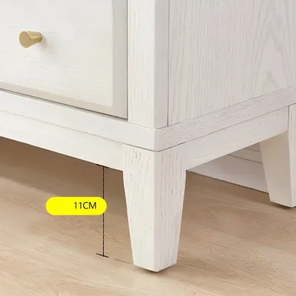 Modern Wooden Display Cabinet with Drawers and Glass Doors Image - 13