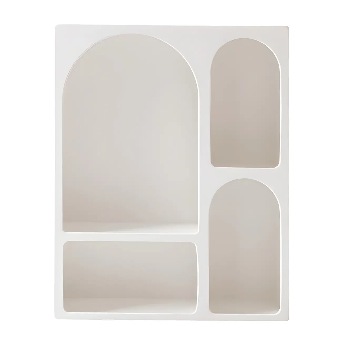 Modern White Wooden Open Display Cabinet for Home Image - 5 | homeyfad