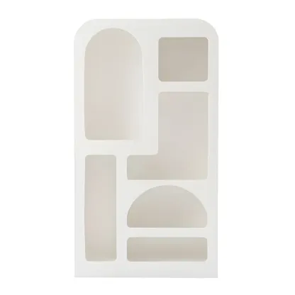 Modern White Wooden Open Display Cabinet for Home Image - 6