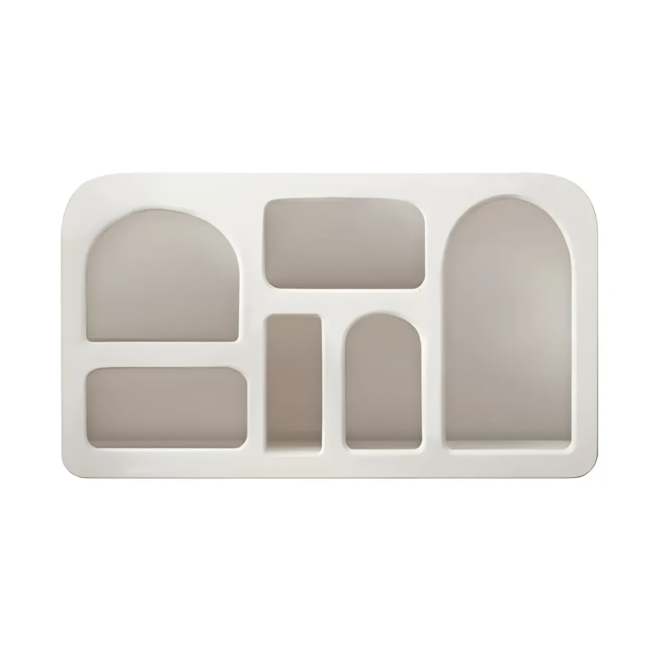 Modern White Wooden Open Display Cabinet for Home Image - 8