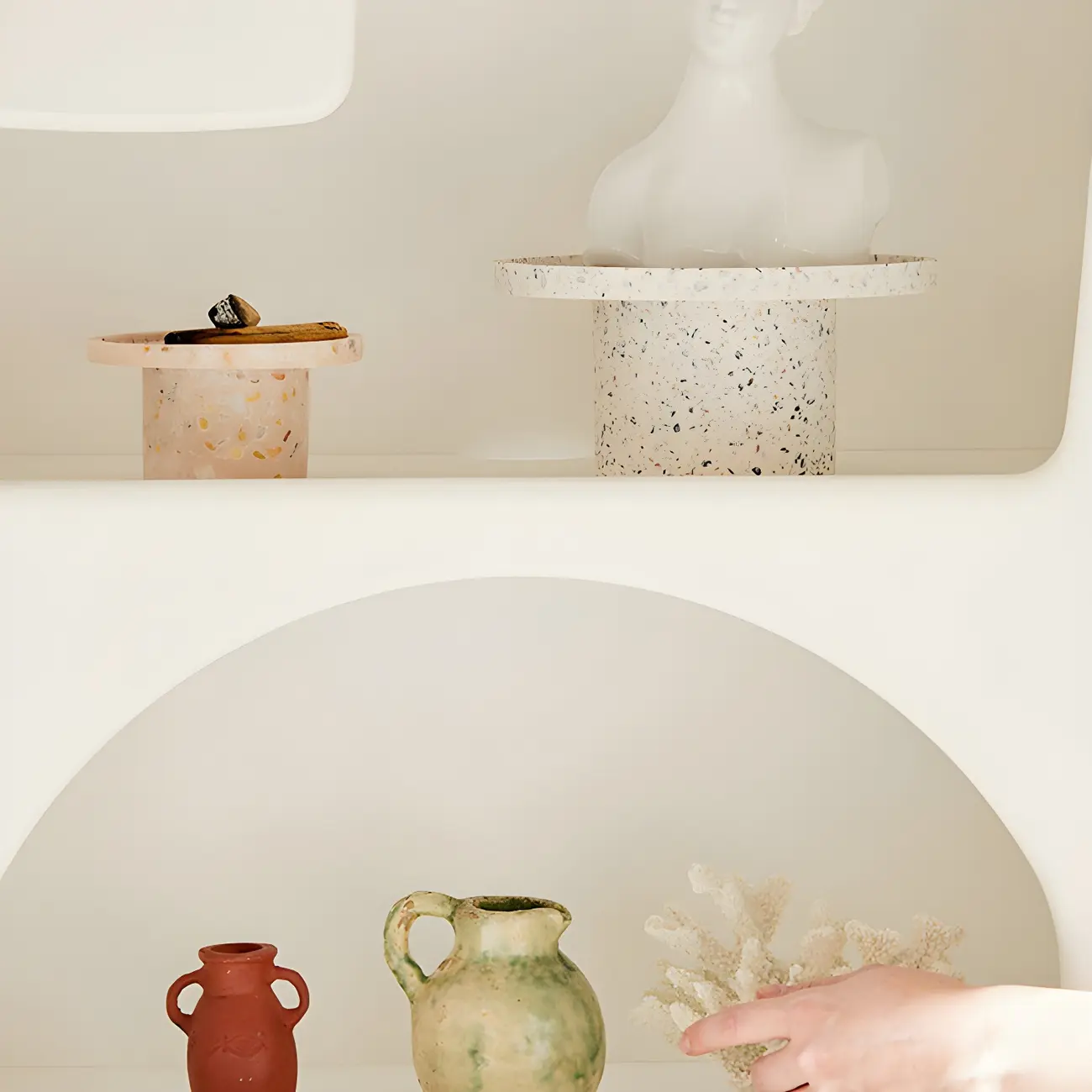 Modern White Wooden Open Display Cabinet for Home Image - 13 | homeyfad