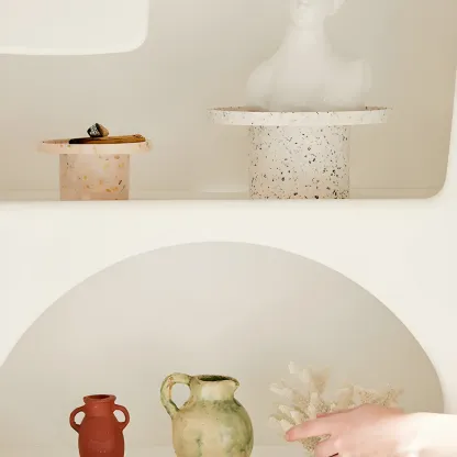 Modern White Wooden Open Display Cabinet for Home Image - 13