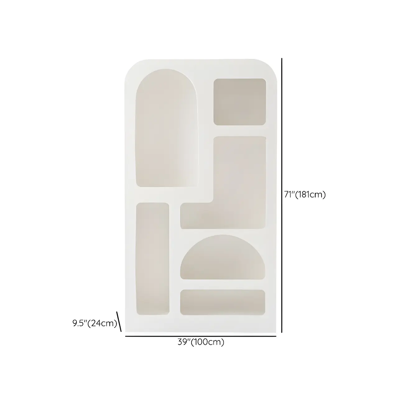 Modern White Wooden Open Display Cabinet for Home Image - 21 | homeyfad