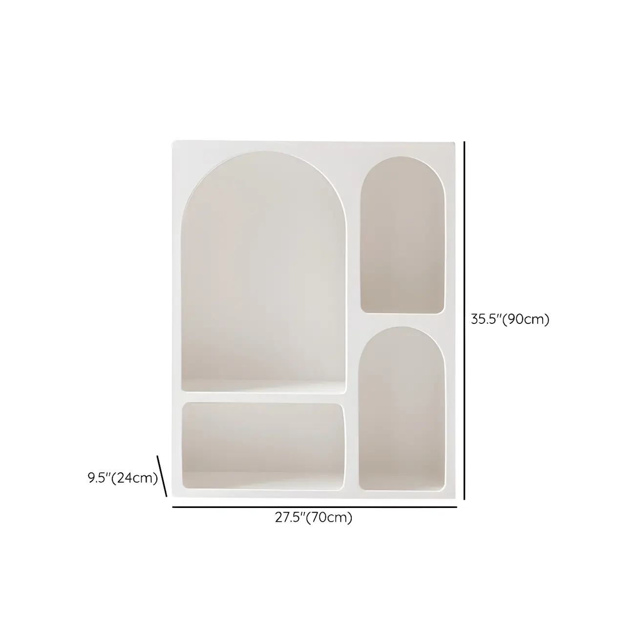 Modern White Wooden Open Display Cabinet for Home Image - 22 | homeyfad