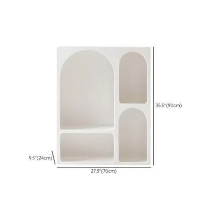 Modern White Wooden Open Display Cabinet for Home Image - 22
