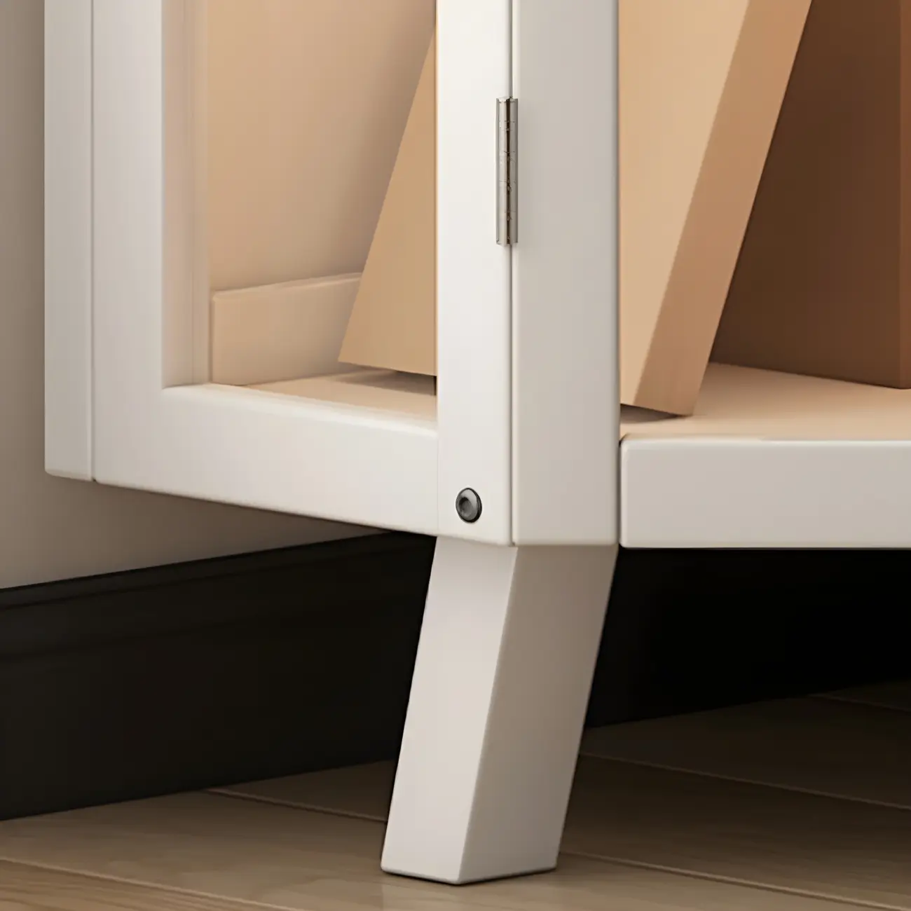 Multi-Shelf Bamboo White Corner Curio Cabinet Image - 6 | homeyfad