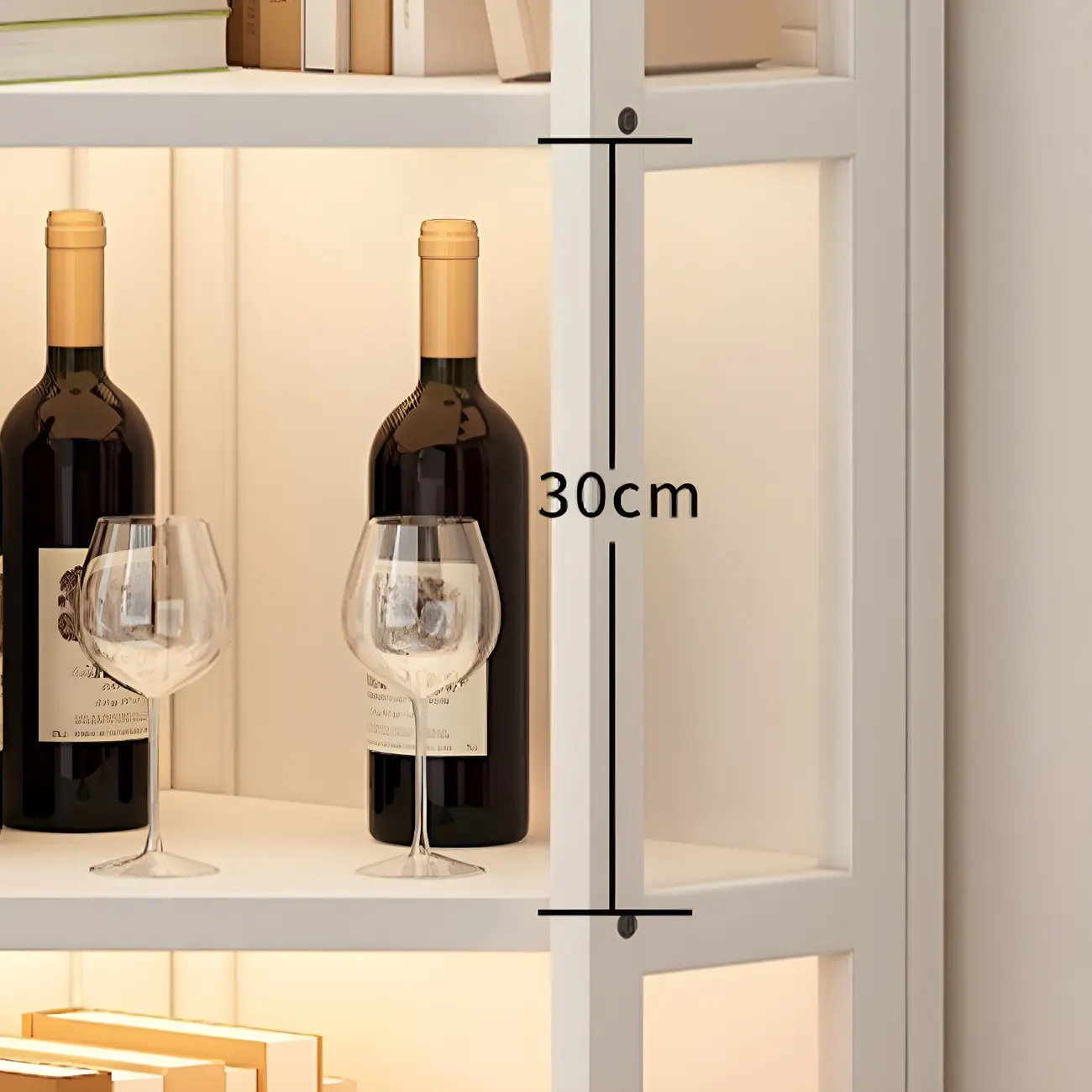 Multi-Shelf Bamboo White Corner Curio Cabinet Image - 8 | homeyfad