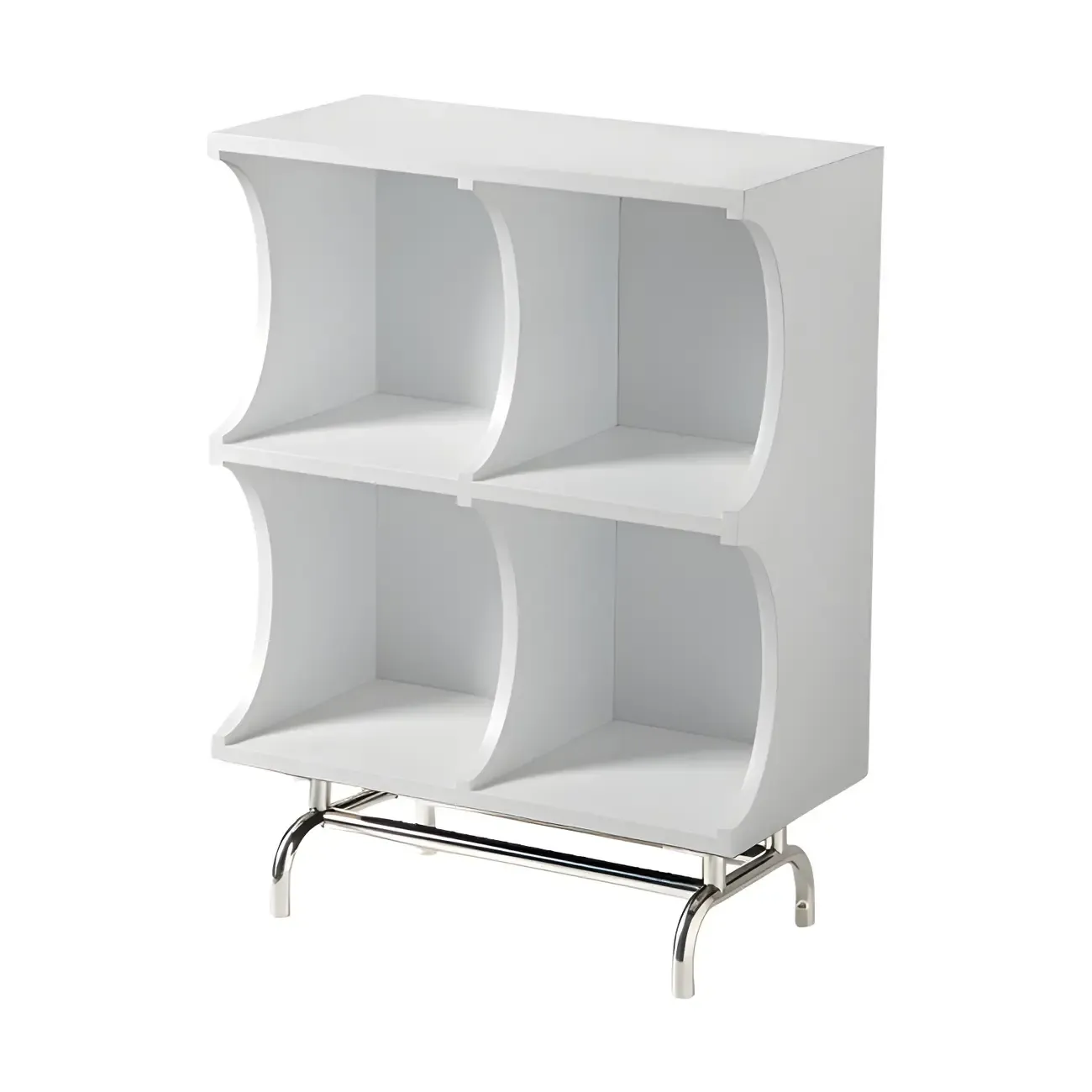 Elegant Wooden Display Cabinet with Open Storage for Kitchen Image - 11