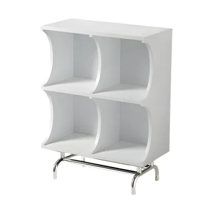 Elegant Wooden Display Cabinet with Open Storage for Kitchen Image - 11