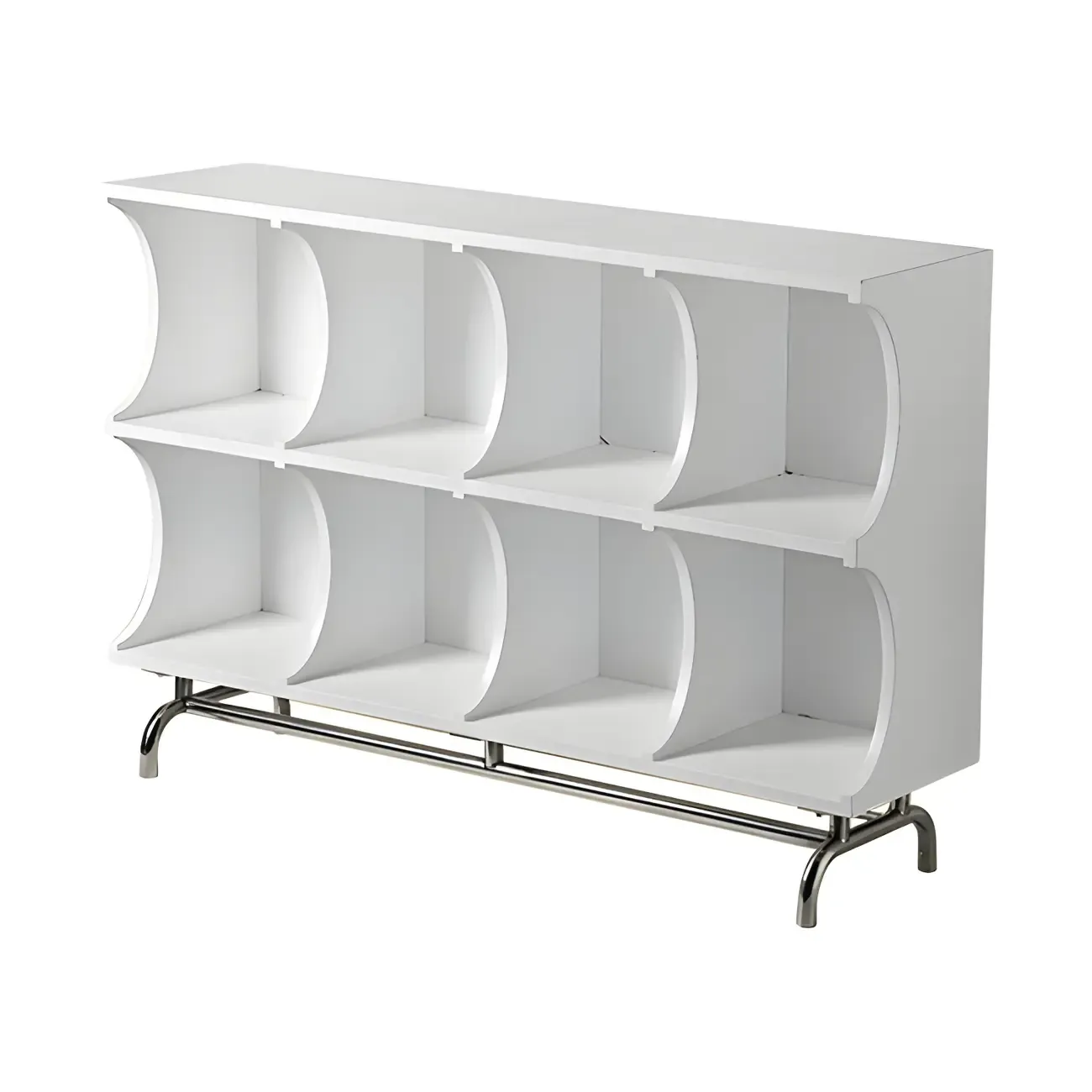 Elegant Wooden Display Cabinet with Open Storage for Kitchen Image - 21