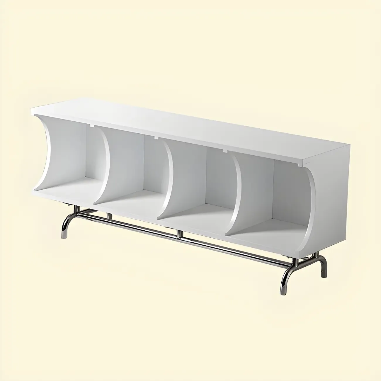 Elegant Wooden Display Cabinet with Open Storage for Kitchen Image - 22