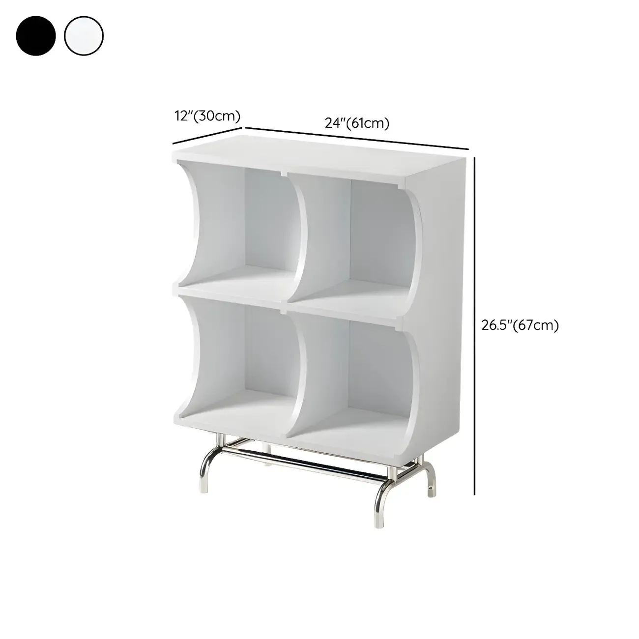 Elegant Wooden Display Cabinet with Open Storage for Kitchen Image - 31