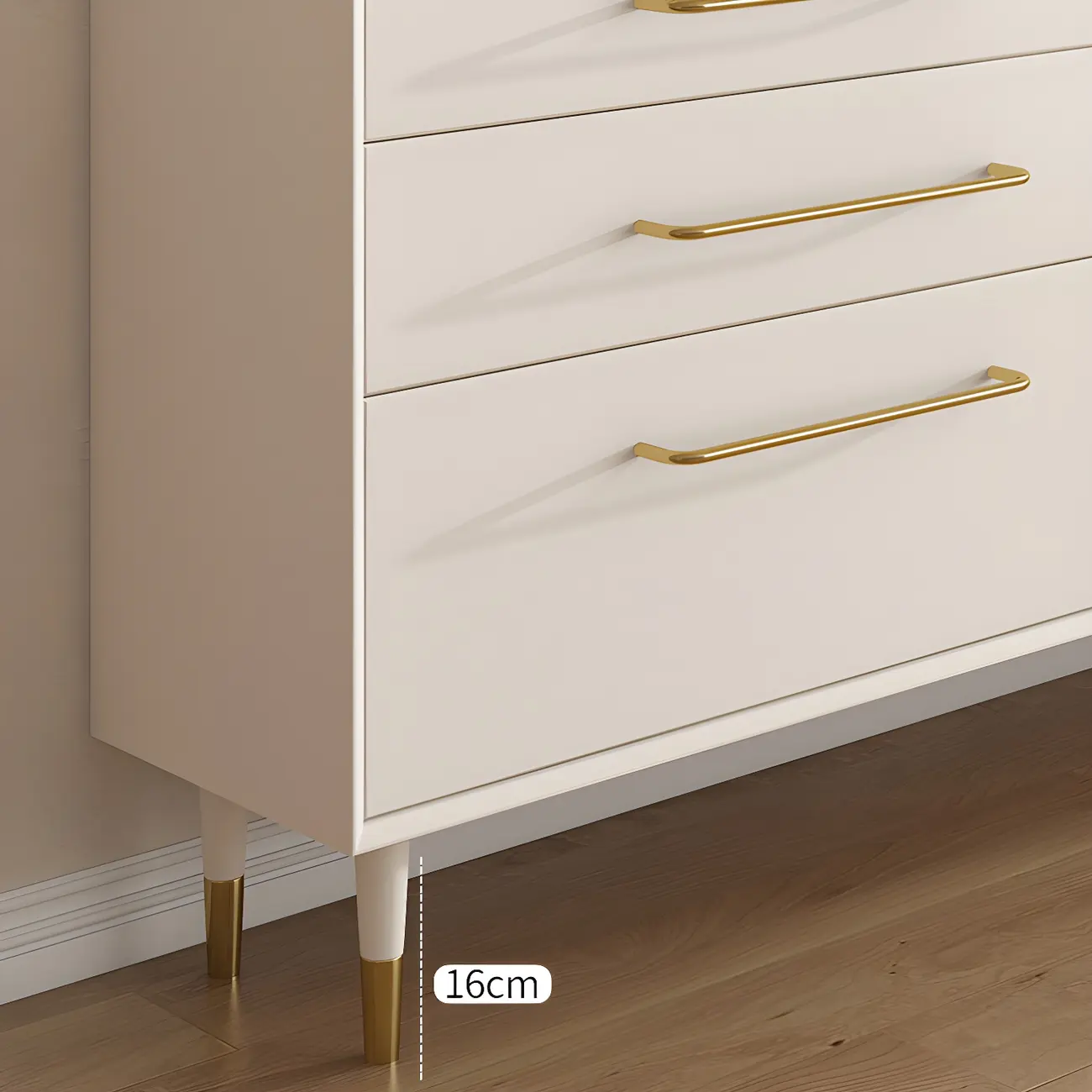 Elegant Wooden Display Cabinet with 3-Drawers for Kitchen Image - 13 | homeyfad