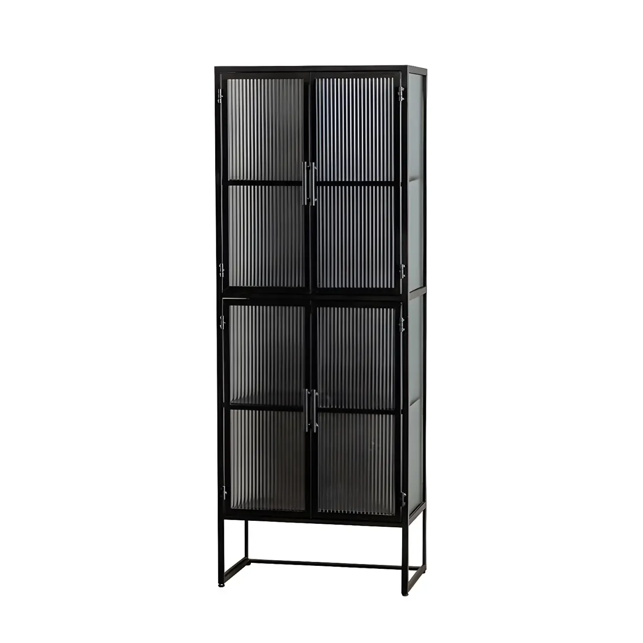 Elegant Metal Glass Display Cabinet for Dining Room Image - 5