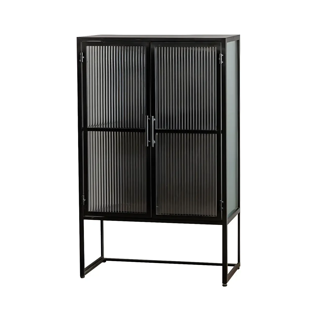 Elegant Metal Glass Display Cabinet for Dining Room Image - 7
