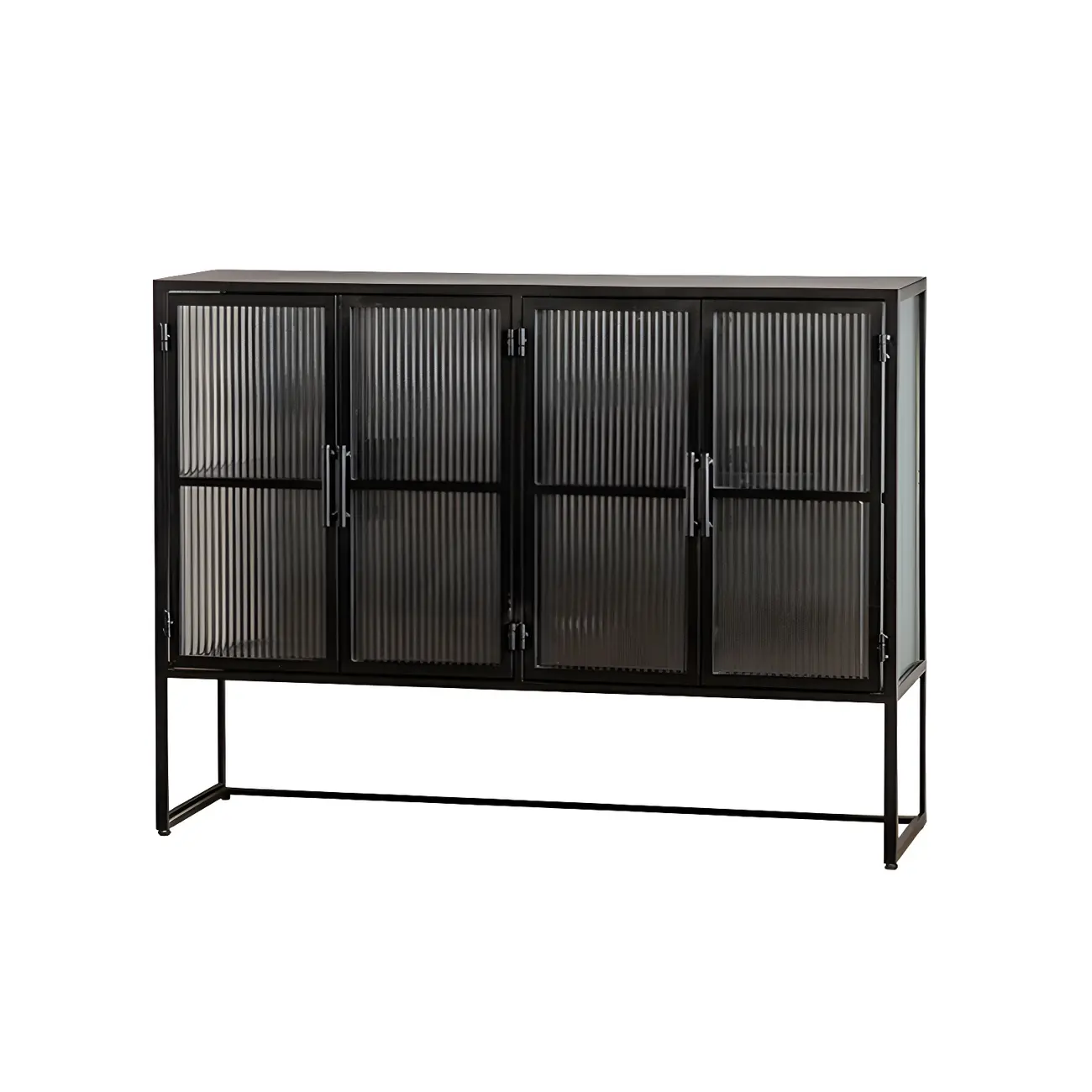 Elegant Metal Glass Display Cabinet for Dining Room Image - 8 | homeyfad