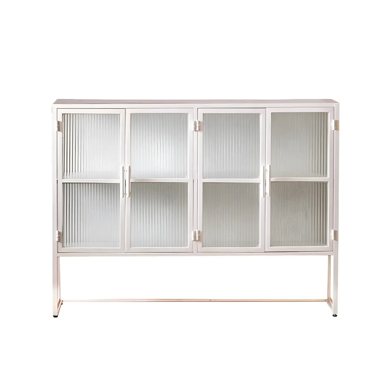 Elegant Metal Glass Display Cabinet for Dining Room Image - 10