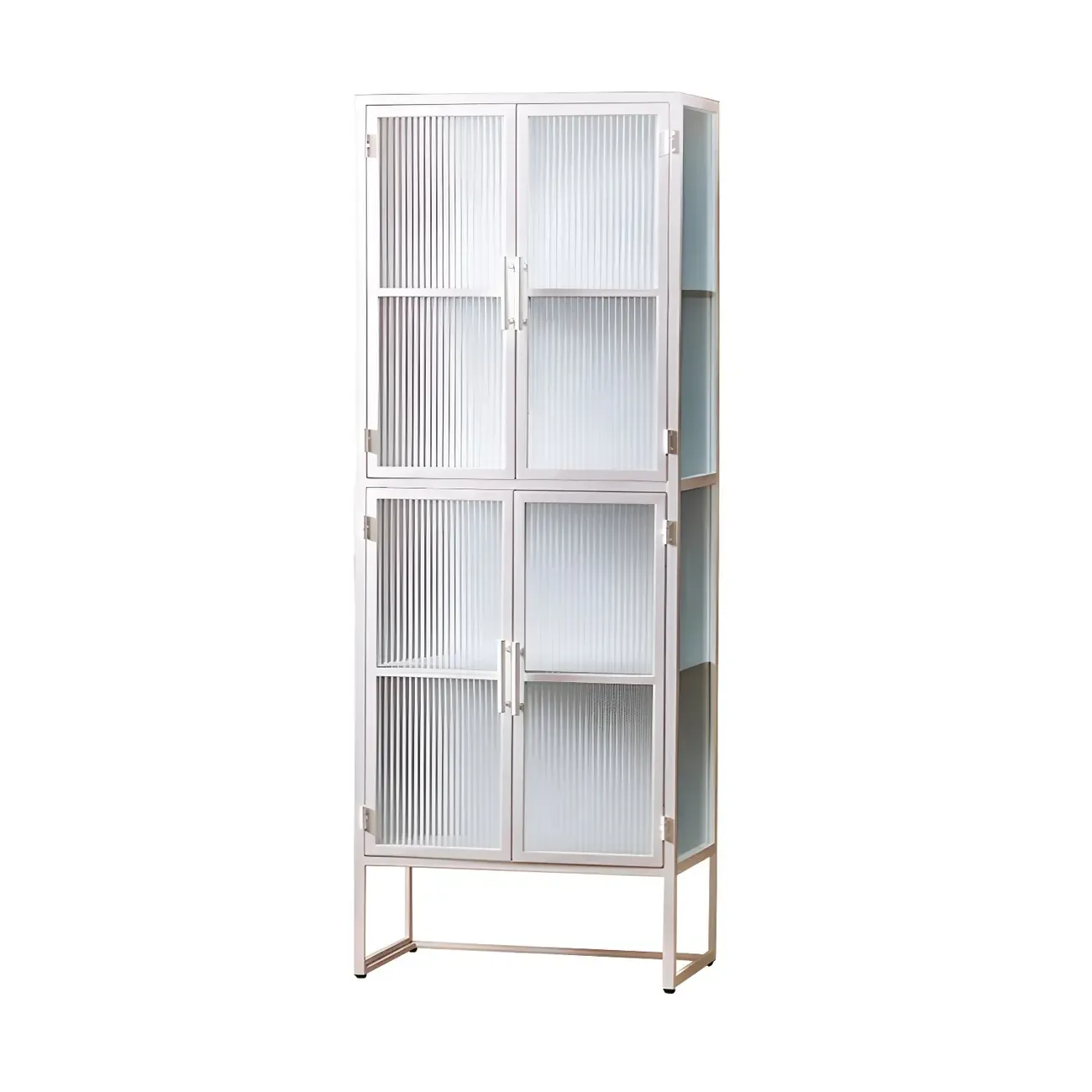 Elegant Metal Glass Display Cabinet for Dining Room Image - 11