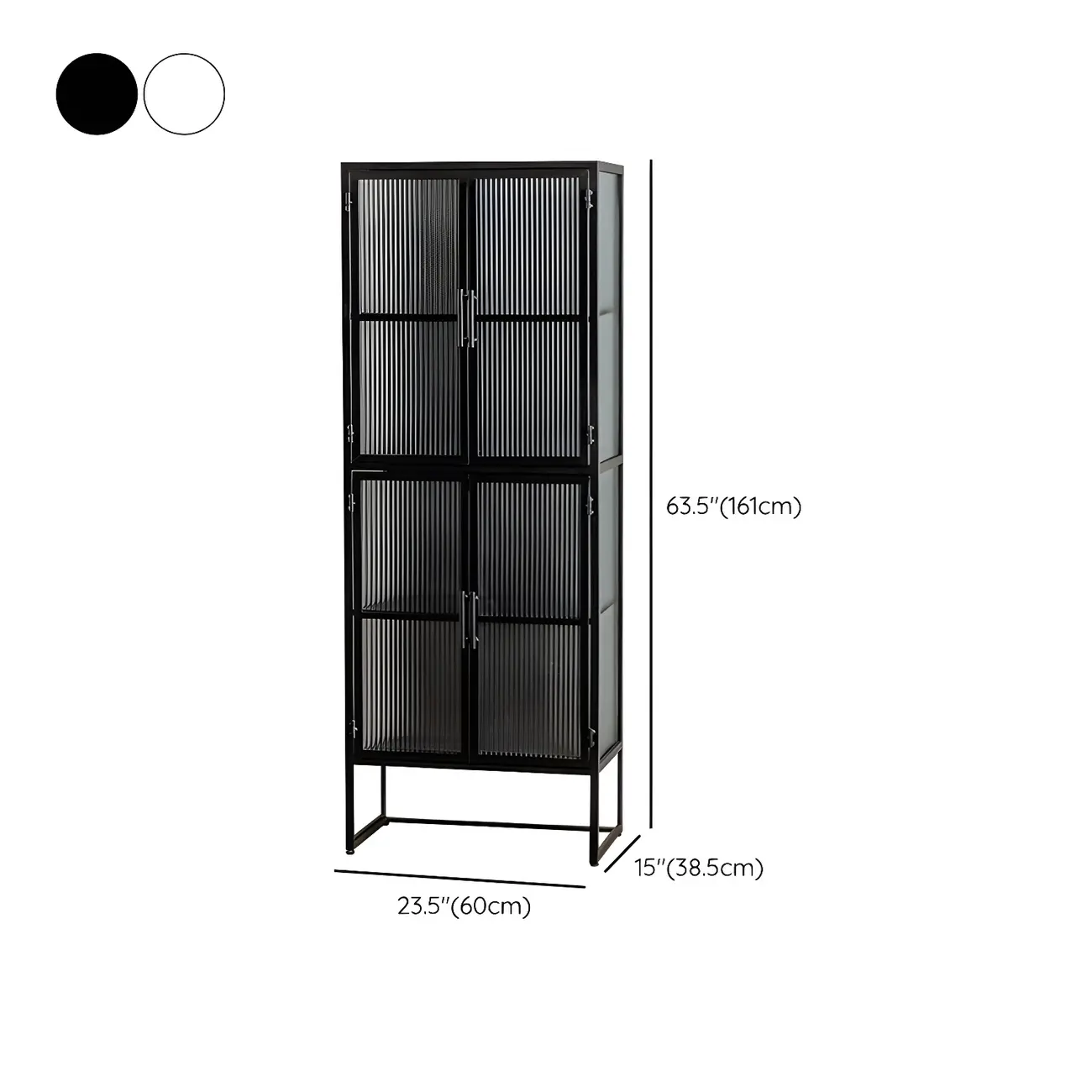 Elegant Metal Glass Display Cabinet for Dining Room Image - 17 | homeyfad