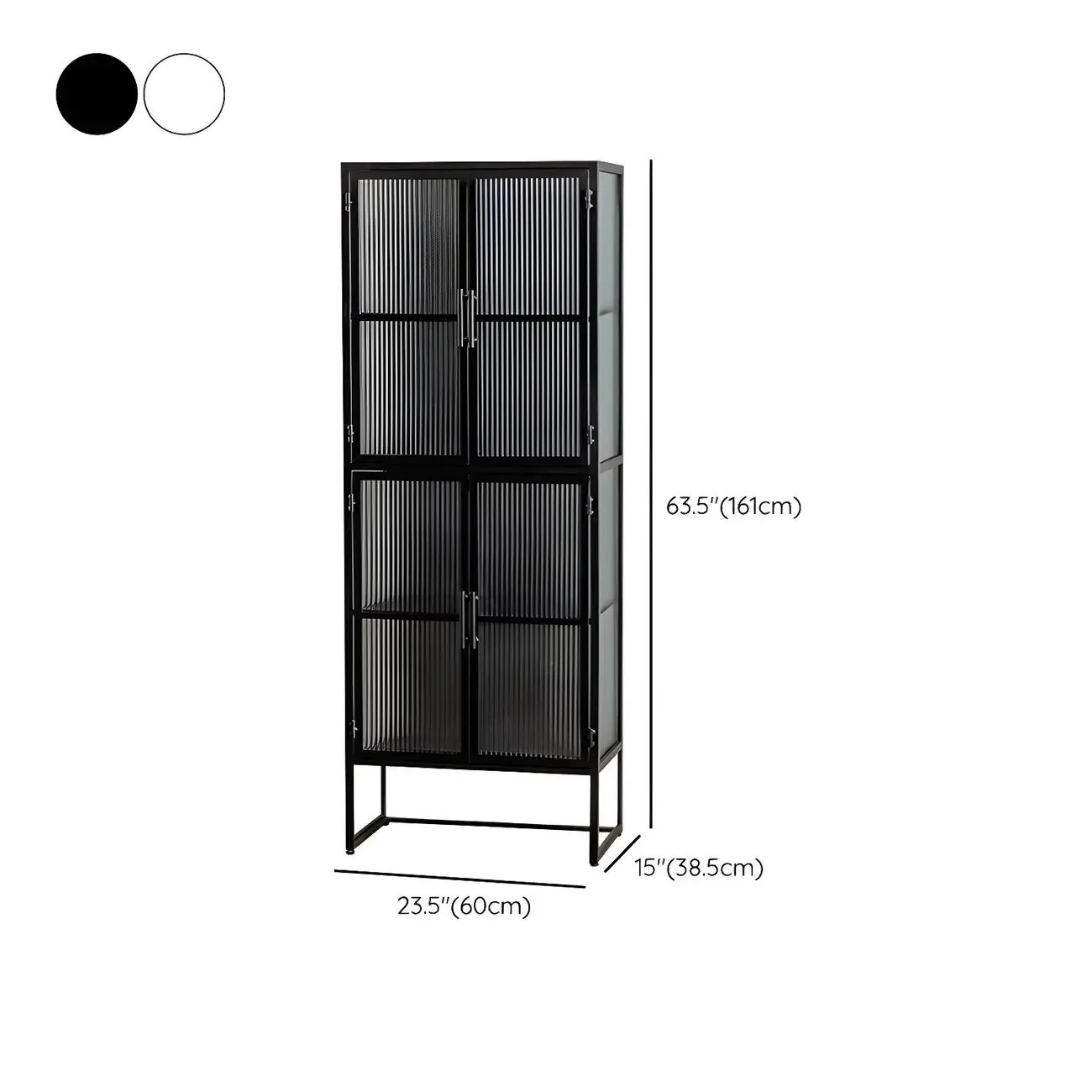 Elegant Metal Glass Display Cabinet for Dining Room Image - 17