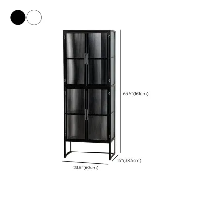 Elegant Metal Glass Display Cabinet for Dining Room Image - 17