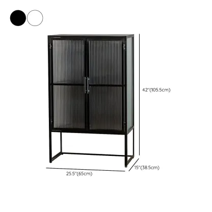 Elegant Metal Glass Display Cabinet for Dining Room Image - 18