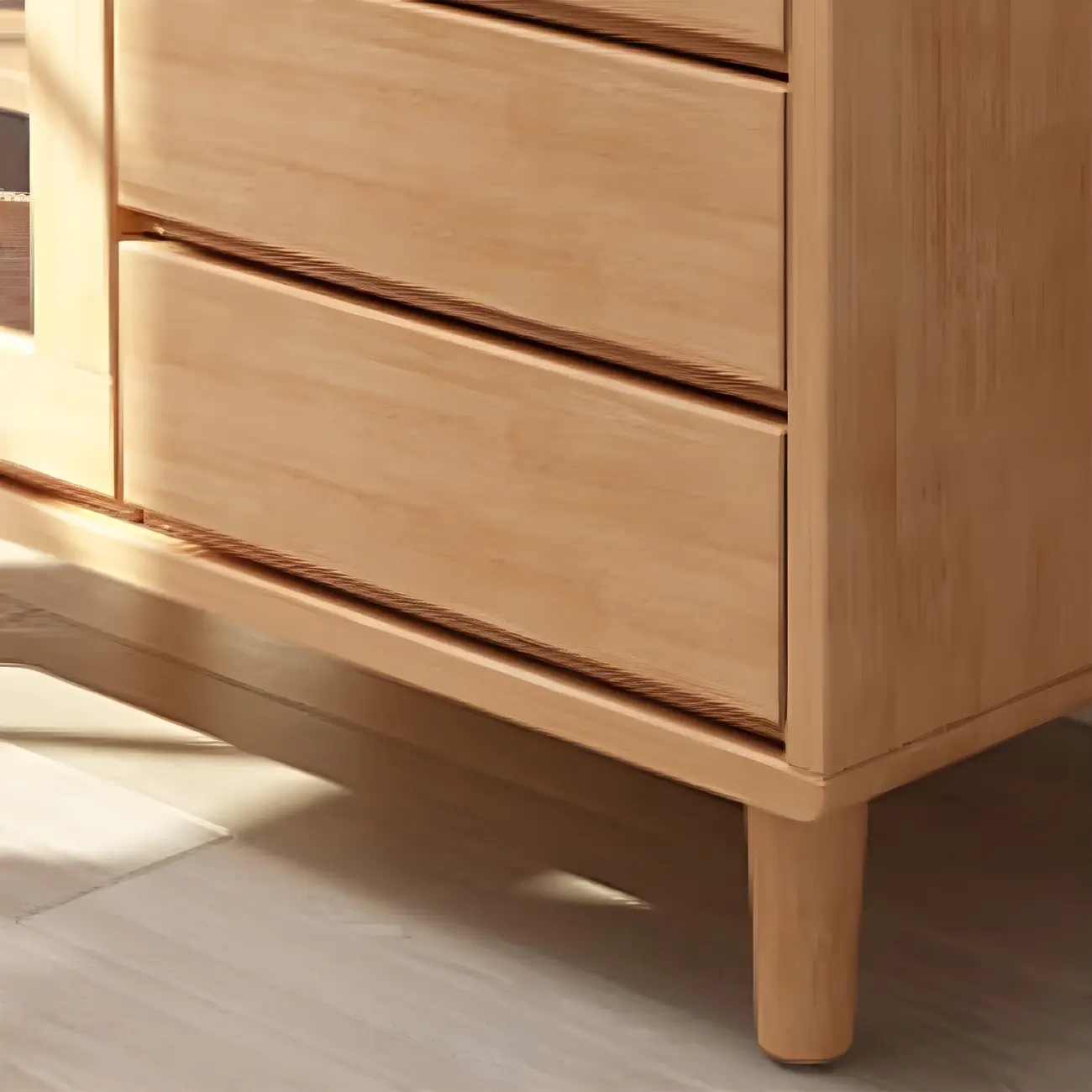 Modern Wooden Display Cabinet with Drawers and Legs for Home Image - 10 | homeyfad