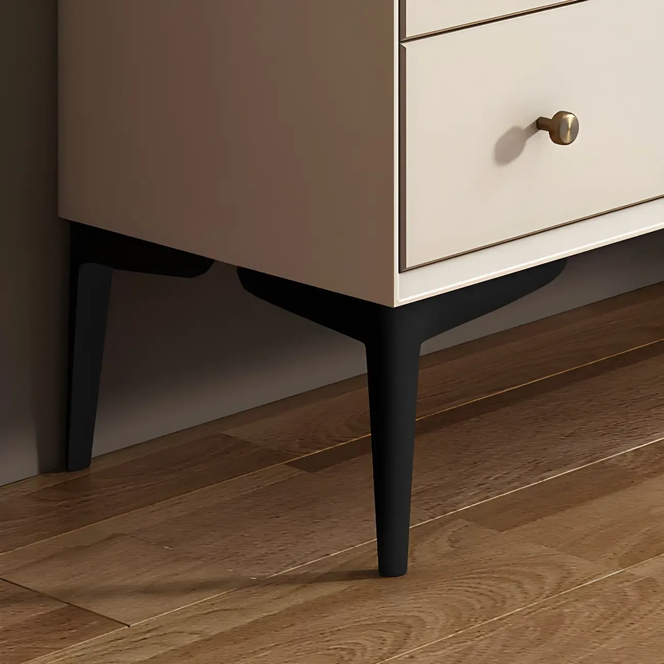 Glam White Wooden Display Cabinet with Drawers for Dining Room Image - 12