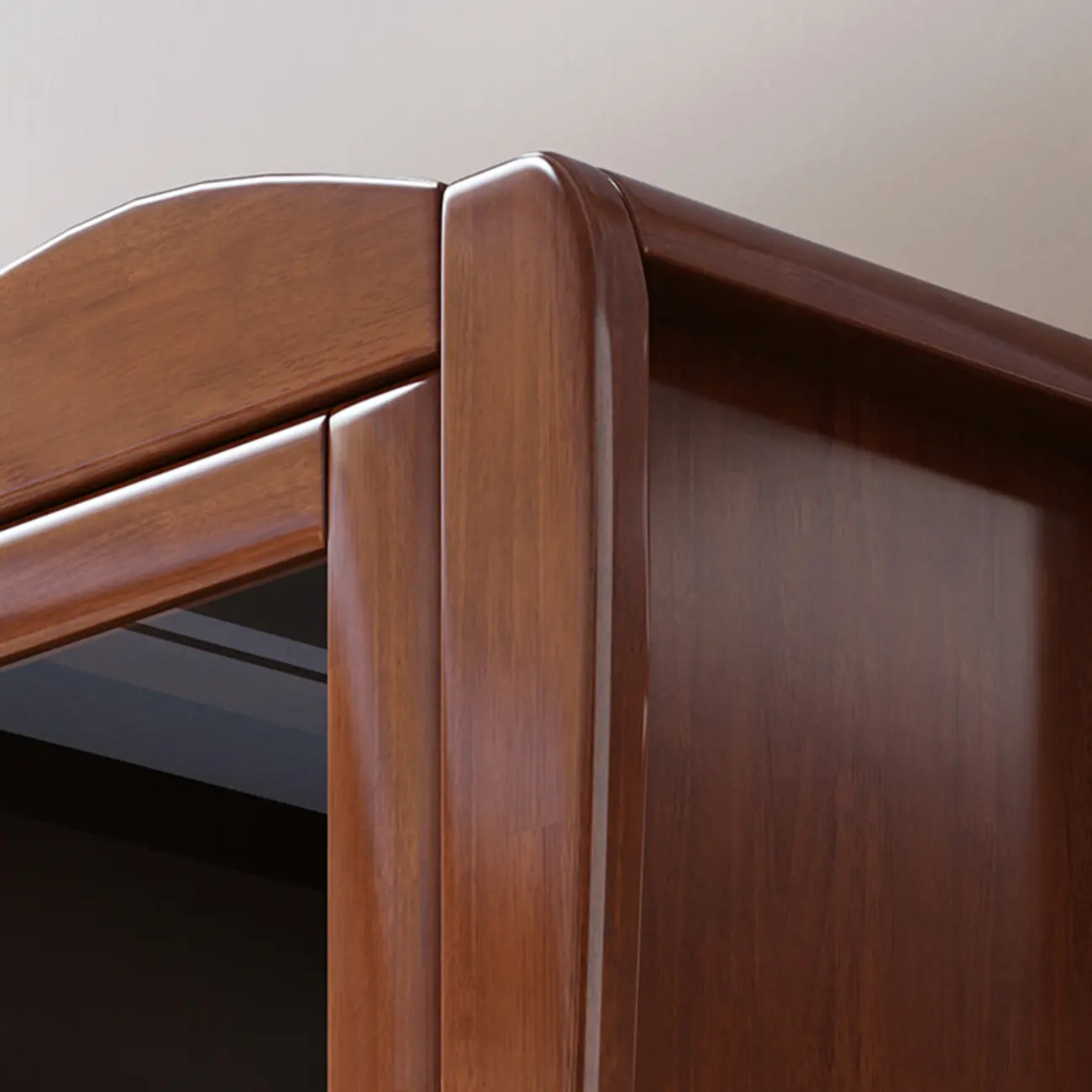 Classic Freestanding Natural Wooden Wine Cabinet for Living Room Image - 6 | homeyfad