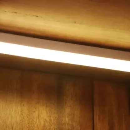 Modern Wooden Wine Cabinet with Light for Living Room Image - 7