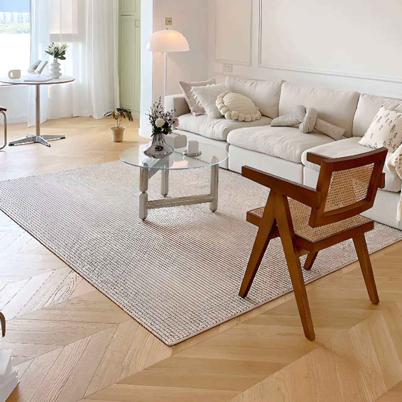 Modern Striped Washable Area Rug for Living Room Image - 3 | homeyfad